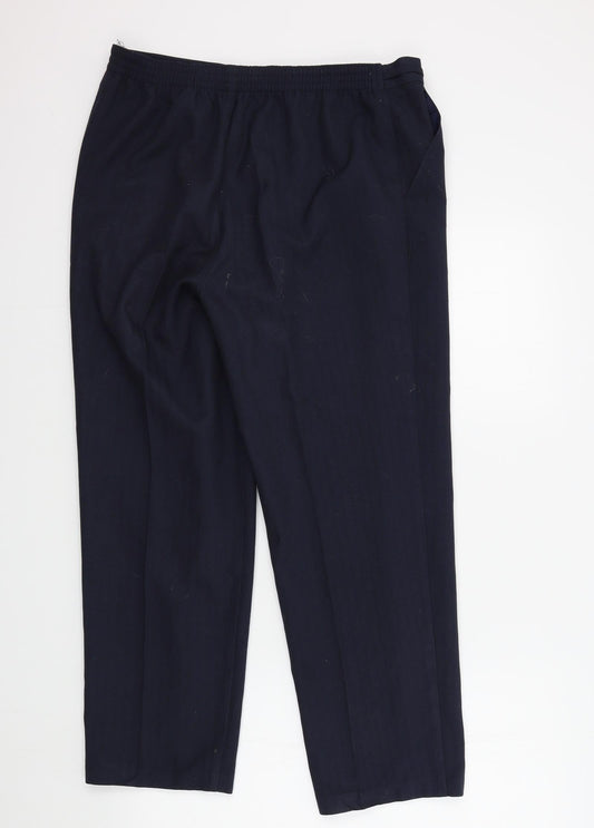 M&S Womens Blue   Trousers  Size 12 L26 in