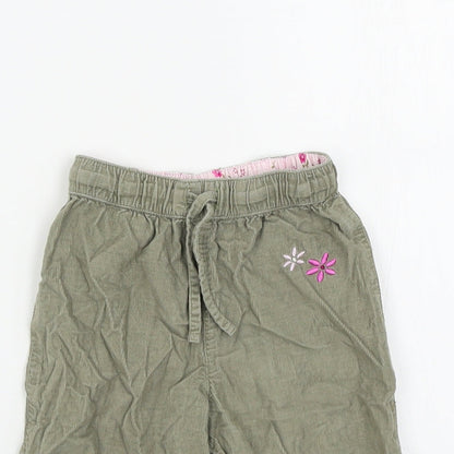 H&S Girls Green Colourblock  Jogger Trousers Size 6-9 Months