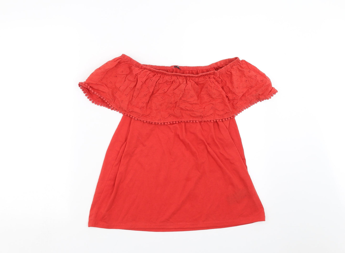 Womens UK Size 10 Pep&co Red Basic T-Shirt