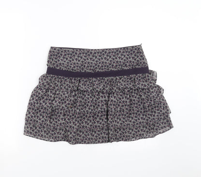 MNG collection Womens Purple Floral  Mini Skirt Size 10