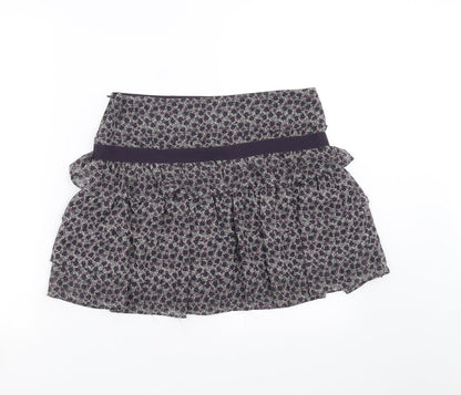 MNG collection Womens Purple Floral  Mini Skirt Size 10