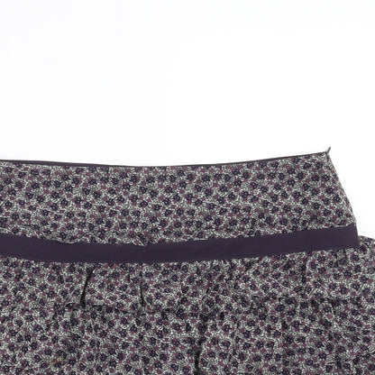 MNG collection Womens Purple Floral  Mini Skirt Size 10