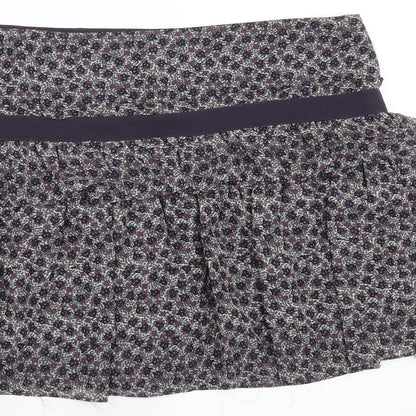 MNG collection Womens Purple Floral  Mini Skirt Size 10