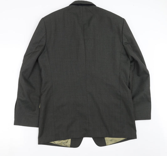 Mens UK Size 40 Charlton Gray Regular Grey Suit Jacket