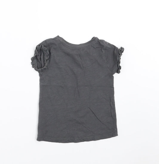 TU Girls Grey   Basic T-Shirt Size 2-3 Years