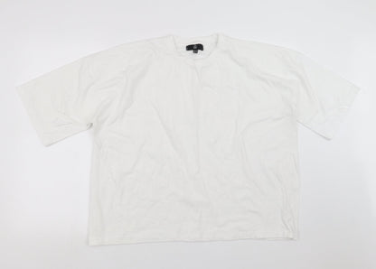 Womens UK Size 12 Missguided White Basic T-Shirt