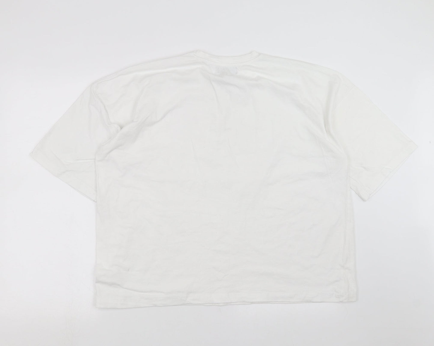 Womens UK Size 12 Missguided White Basic T-Shirt
