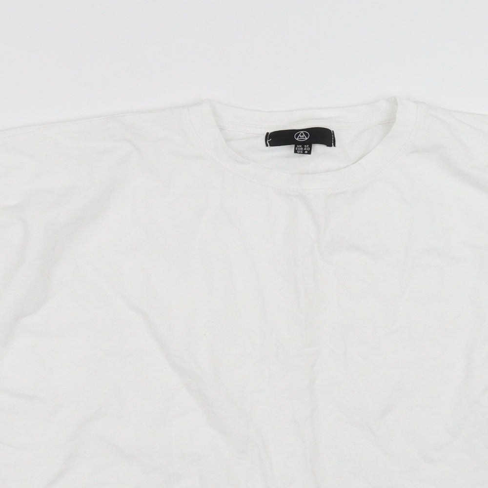 Womens UK Size 12 Missguided White Basic T-Shirt