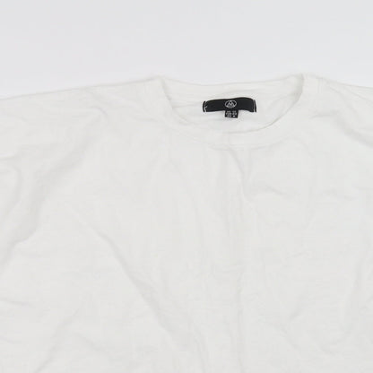 Womens UK Size 12 Missguided White Basic T-Shirt