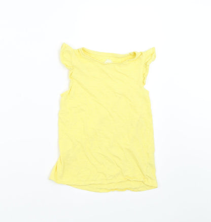 F&F Girls Yellow   Basic T-Shirt Size 5-6 Years
