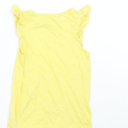 F&F Girls Yellow   Basic T-Shirt Size 5-6 Years