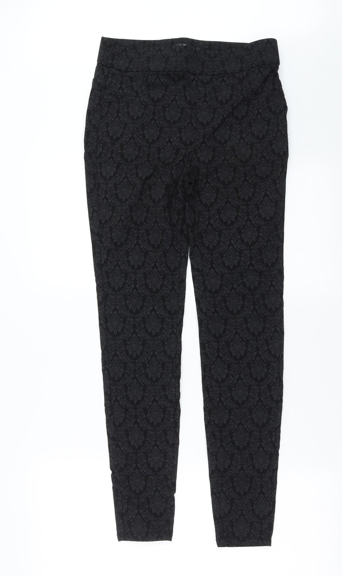 TU Womens Black Geometric Denim Jegging Jeans Size 10 L28 in