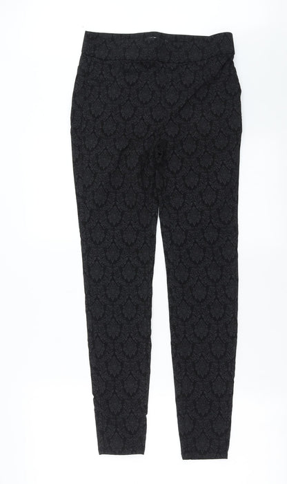 TU Womens Black Geometric Denim Jegging Jeans Size 10 L28 in