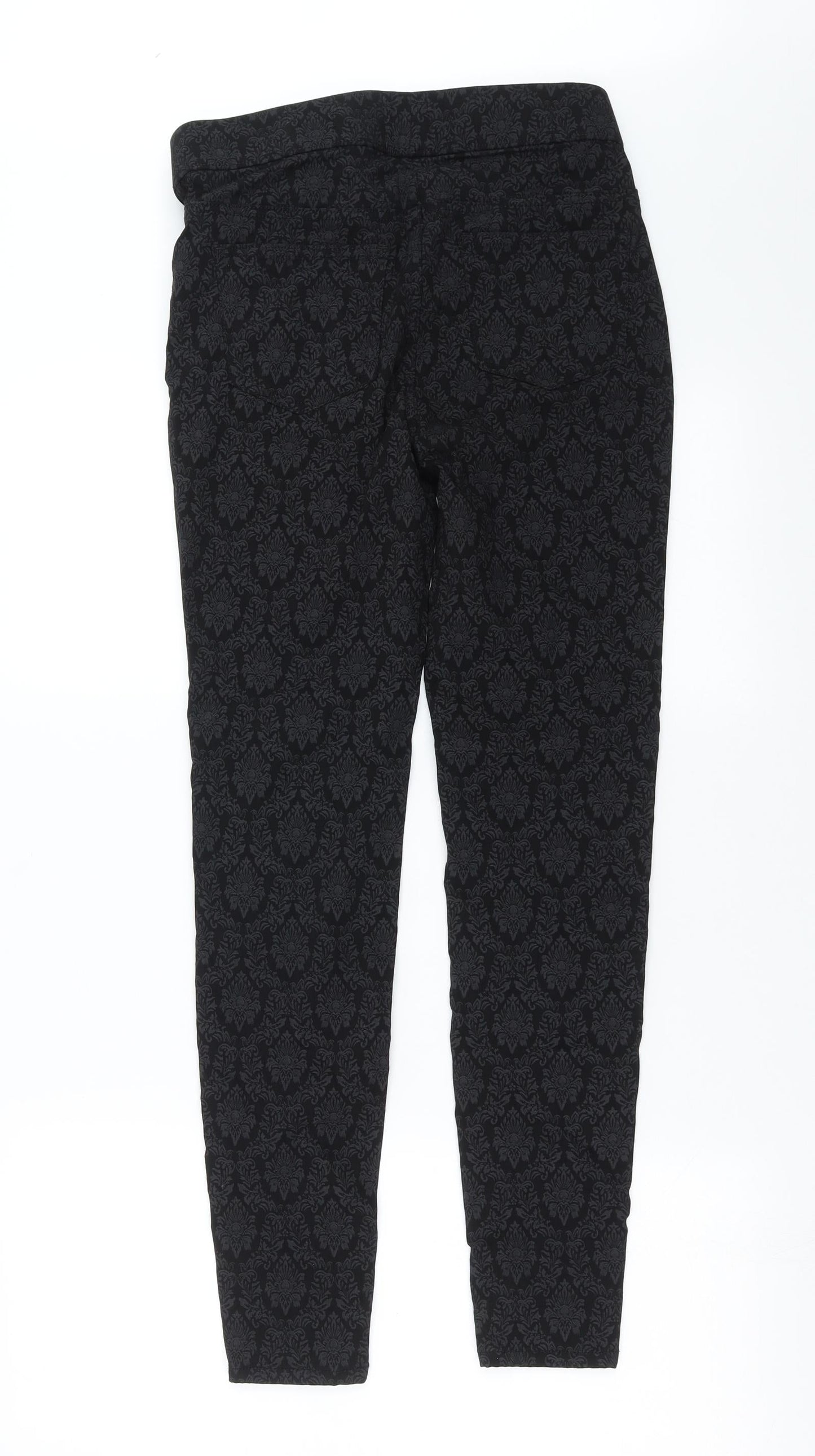 TU Womens Black Geometric Denim Jegging Jeans Size 10 L28 in