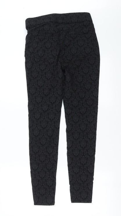 TU Womens Black Geometric Denim Jegging Jeans Size 10 L28 in