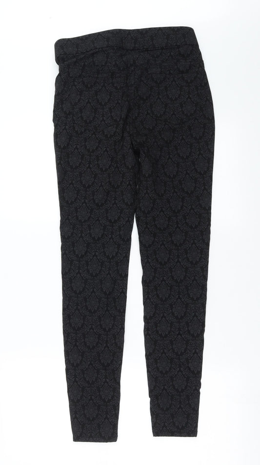 TU Womens Black Geometric Denim Jegging Jeans Size 10 L28 in