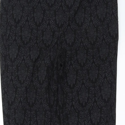 TU Womens Black Geometric Denim Jegging Jeans Size 10 L28 in