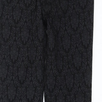 TU Womens Black Geometric Denim Jegging Jeans Size 10 L28 in