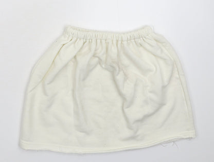 Baziic Womens White   Mini Skirt Size 26 in