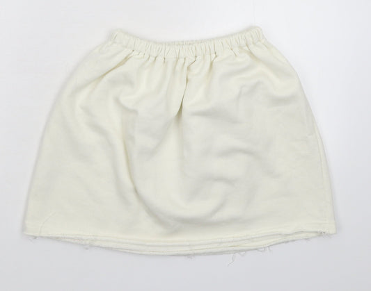 Baziic Womens White   Mini Skirt Size 26 in