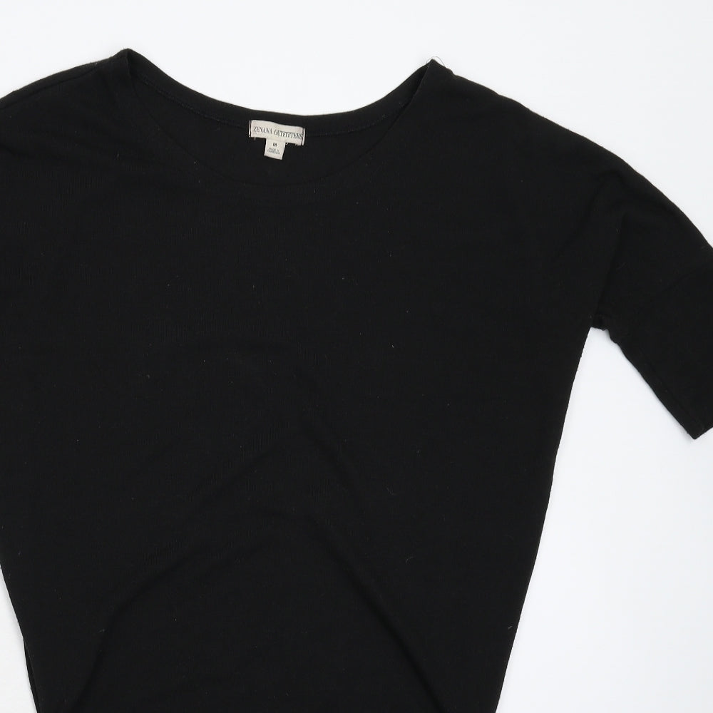 Zenana Womens Black  Knit Jumper Dress  Size M