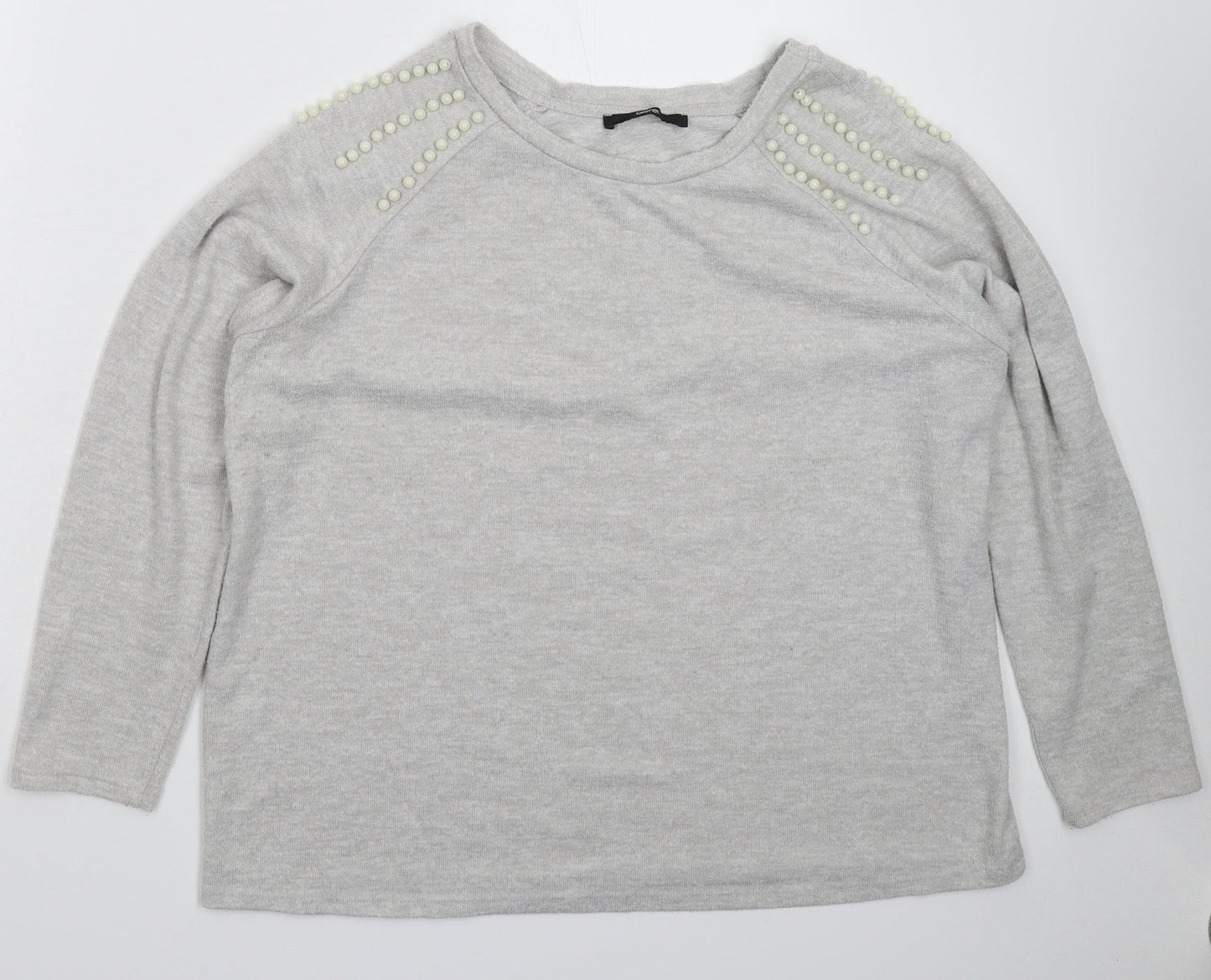 George Womens Grey  Knit Pullover Jumper Size L