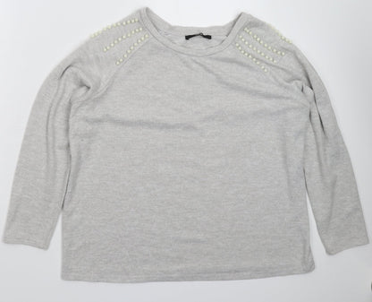 George Womens Grey  Knit Pullover Jumper Size L