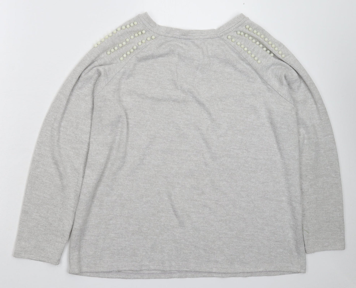 George Womens Grey  Knit Pullover Jumper Size L