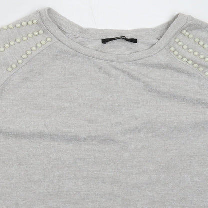 George Womens Grey  Knit Pullover Jumper Size L