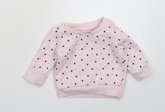 Primark Girls Pink   Pullover Jumper Size 0-3 Months