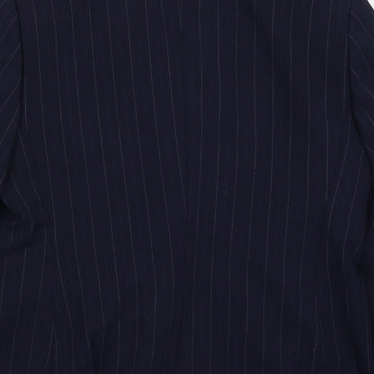 Autonomy Womens Blue Striped  Jacket Suit Jacket Size 12
