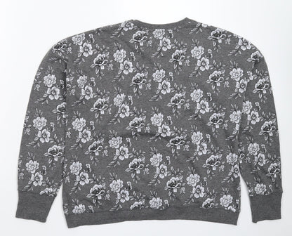 Matalan Womens Grey Floral  Top Pyjama Top Size M