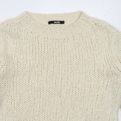 Bik Bok Womens White  Knit Pullover Jumper Size L
