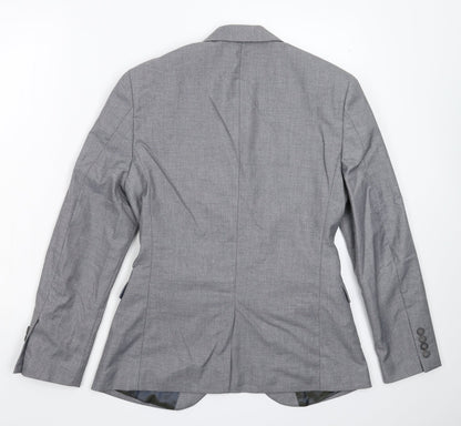 Mens UK Size 36 Topman Regular Grey Suit Jacket