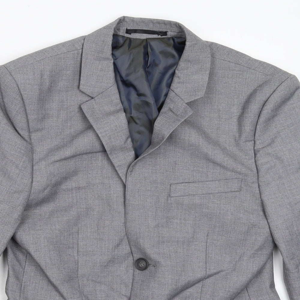 Mens UK Size 36 Topman Regular Grey Suit Jacket