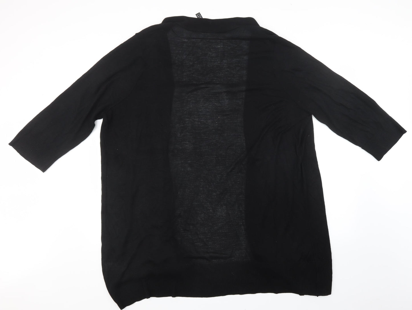 Womens UK Size L Preworn Black Cardigan Jumper