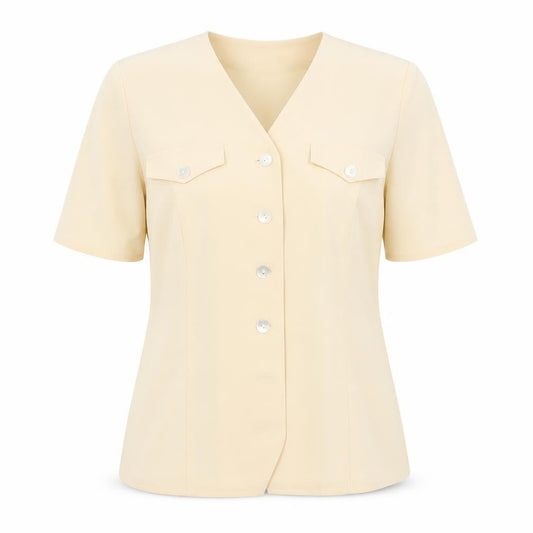 Womens UK Size 10 Precis Yellow Basic Blouse