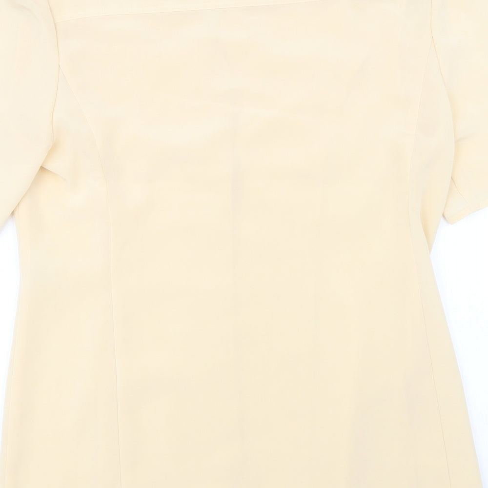 Womens UK Size 10 Precis Yellow Basic Blouse