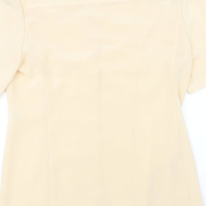 Womens UK Size 10 Precis Yellow Basic Blouse