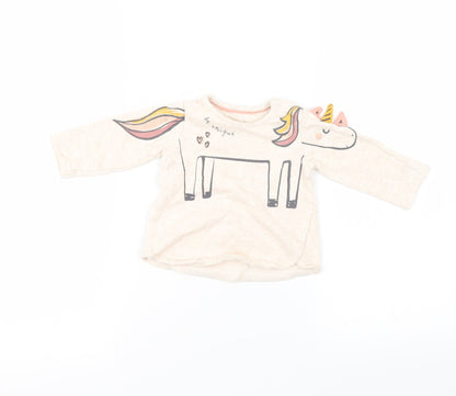 F&F Girls Pink   Pullover Jumper Size 3-6 Months