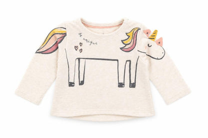 Front view of F&F girls’ pink jumper, size 3-6, months