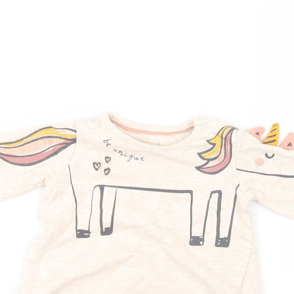F&F Girls Pink   Pullover Jumper Size 3-6 Months