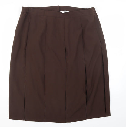 Damart Womens Brown   A-Line Skirt Size 42