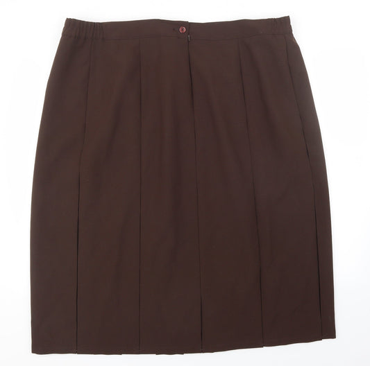 Damart Womens Brown   A-Line Skirt Size 42