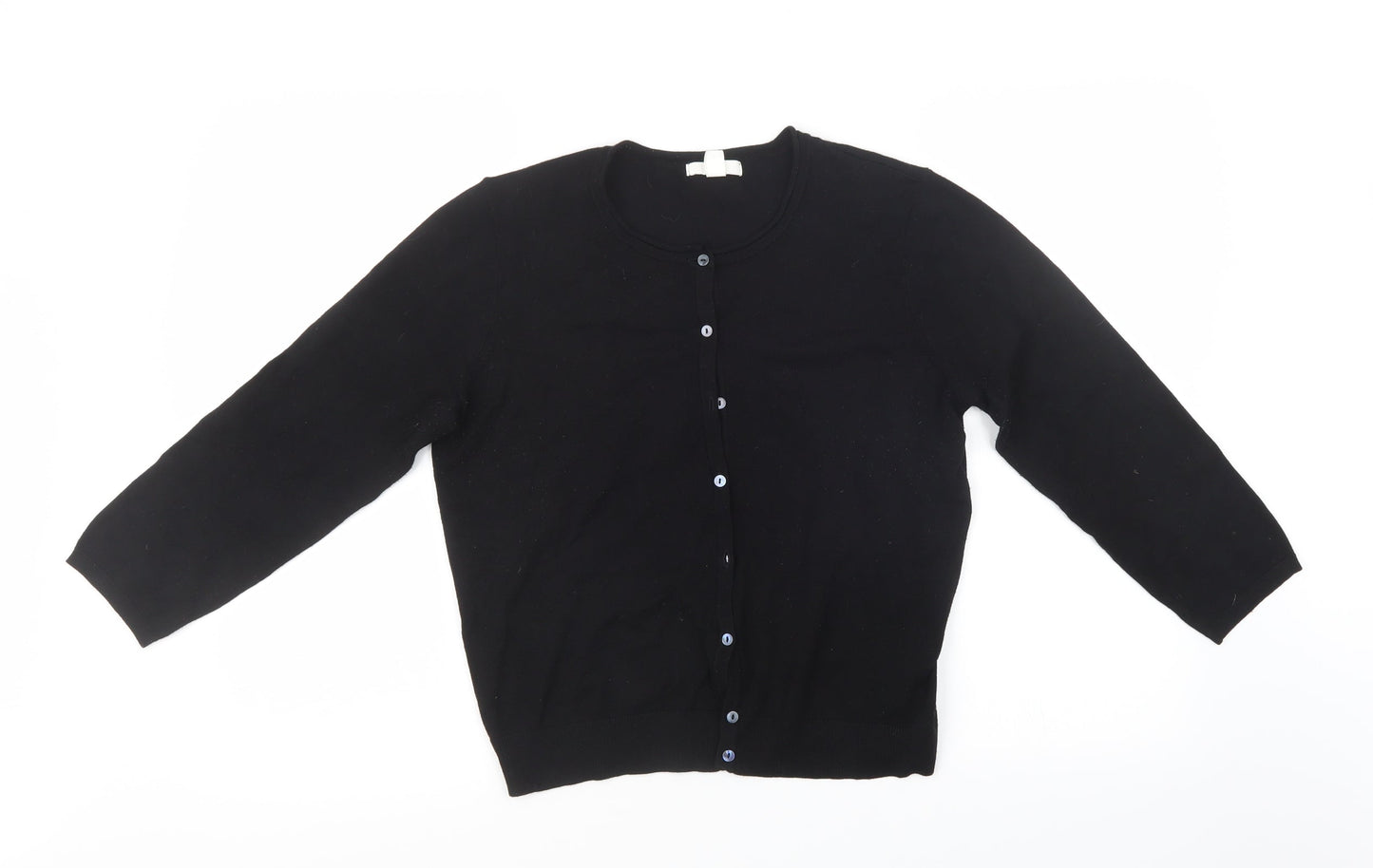 Womens UK Size M H&M Black Cardigan Jumper