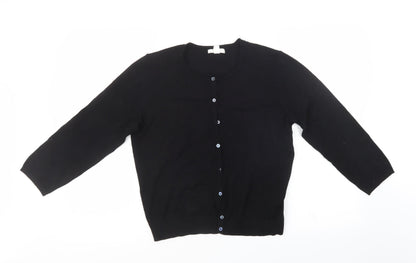 Womens UK Size M H&M Black Cardigan Jumper