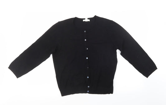 Womens UK Size M H&M Black Cardigan Jumper