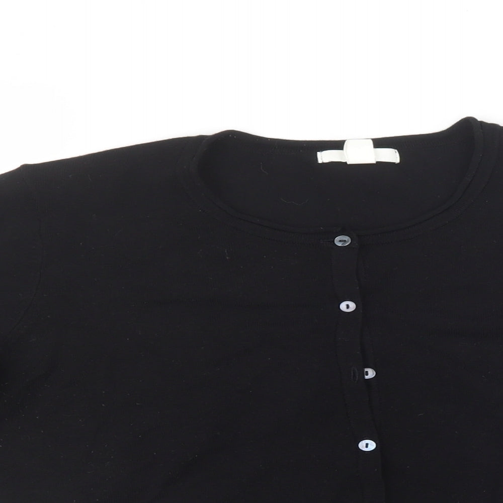 Womens UK Size M H&M Black Cardigan Jumper