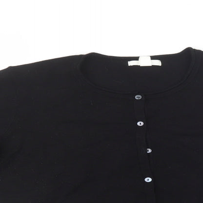 Womens UK Size M H&M Black Cardigan Jumper
