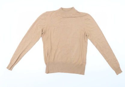 New Look Womens Beige  Knit Henley Sweatshirt Size 12
